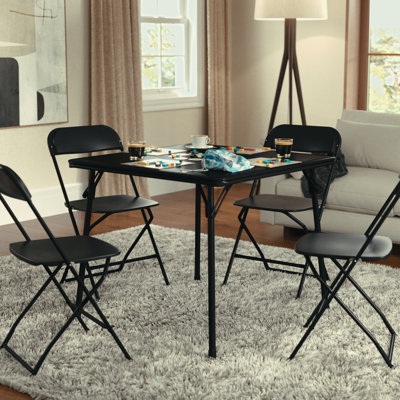 Folding Card Table - Lightweight Portable Folding Table with Collapsible Legs