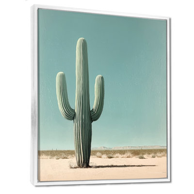 Cactus minimaliste de Manwi et le ciel du désert I - art mural Cactus