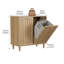 Armoire à linge double avec panier amovible