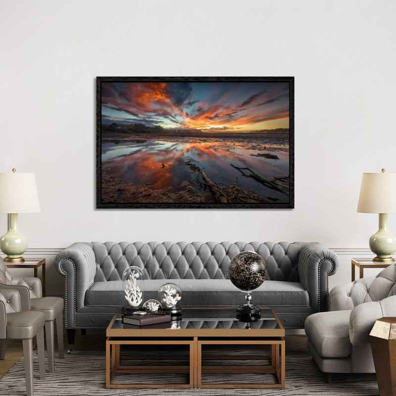 Fire In The Sky by Sergio Lanza - Gallery-Wrapped Canvas Giclée on Canvas, 152.5 cm H x 101.5 cm W, Black Framed