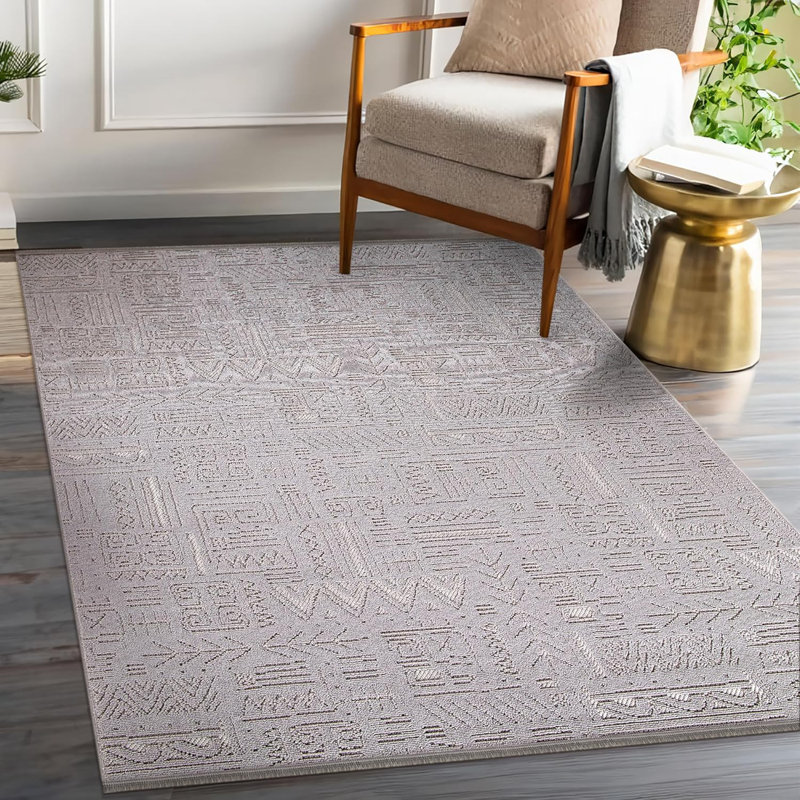 Lightweight Area Rugs Low Pile Bedroom Rug Non Slip Floor Mat Indoor Hallway Carpet Pads LP001, Rectangle 120 x 180 cm 
