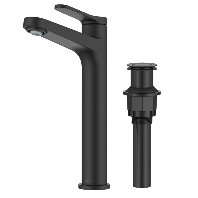 Robinet pour salle de bain KRAUS Indy, Noir mat