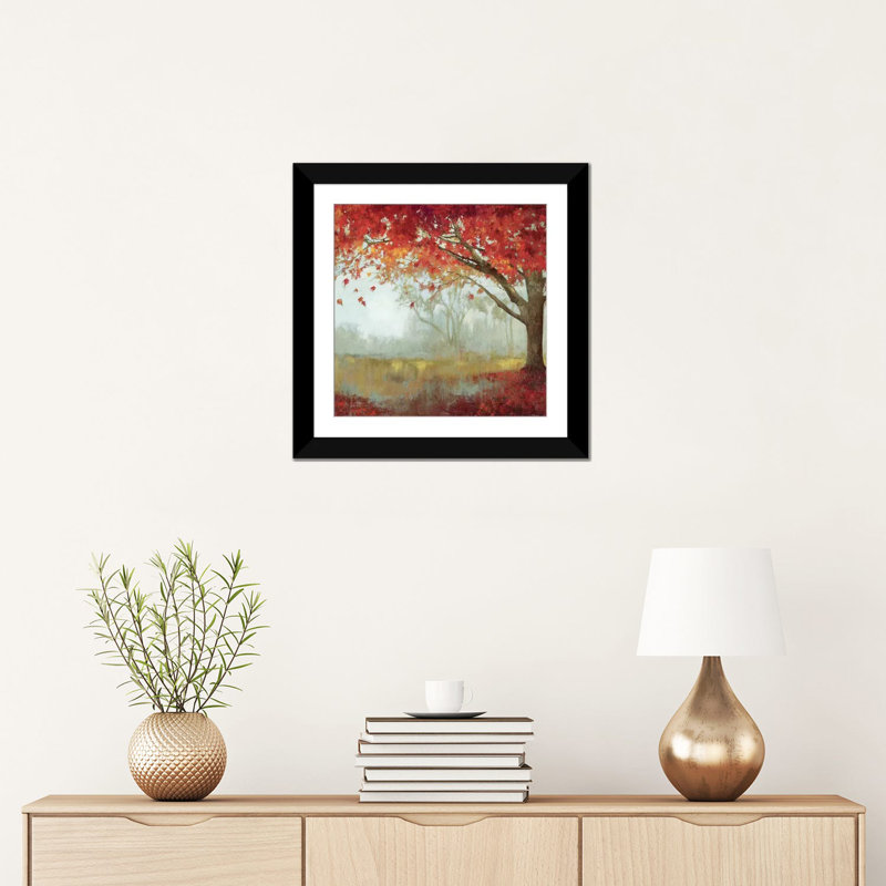 «A Sense Of Space I», reproduction sur toile, H 16 po x l 16 po x P 1 po, Papier d'art encadré noir, Blanc