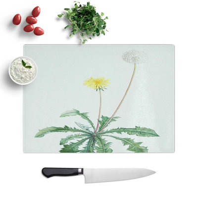Tempered Glass Blooming Dandelion Chopping Board