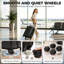 Valise rigide 24 po avec porte-gobelet, 24 po, noir