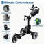 Chariot de golf électrique avec télécommande, batterie lithium 265 Wh, portée de 27 trous, double moteur, capacité de franchissement de pentes jusqu'à 25°, étanchéité IP55, capacité de charge de 32 kg, chariot de golf pliable