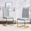 Ensemble de 6 chaises de salle à manger en faux cuir Rheese Modern avec base en métal et poignée supérieure-2108360533-2108360531-2108360529