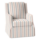 Savannah Linen Swivel Slipcovered Chair