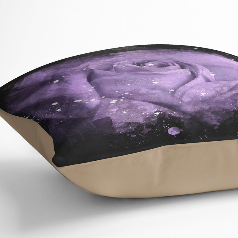 Lone Paint Splash Cushion with Filling, 55cm H x 55cm W x 20cm D, Stone