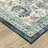 Jacquarius Vintage Bordered Traditional Blue/Ivory Washable Area Rug Mat-1300556911