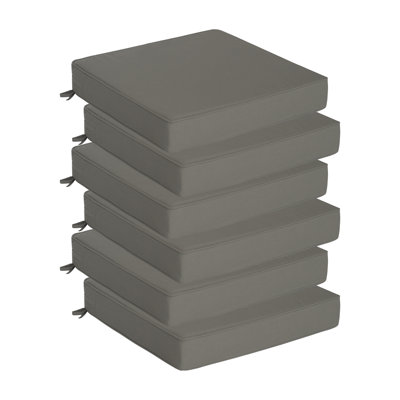 Ensemble de coussins de siège d'extérieur 24 po x 24 po x 4 po, ensemble de 6 coussins de chaise