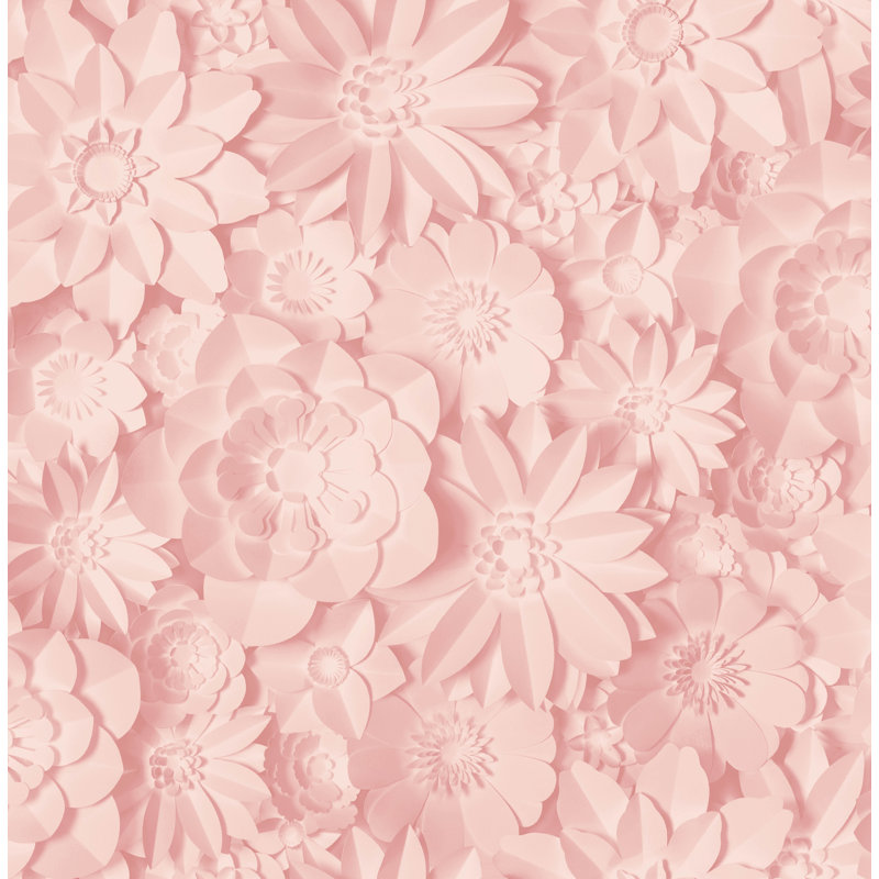 Dimensions Floral 10.05m x 53cm Wallpaper Roll, Pink