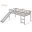 Elegant Loft Bed with Slide and Sturdy Pine Construction-945132740