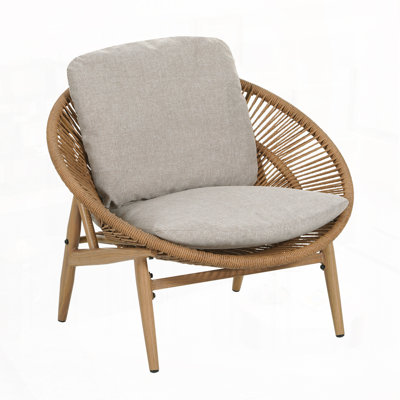 Chaise longue d'extérieur en osier Papasan