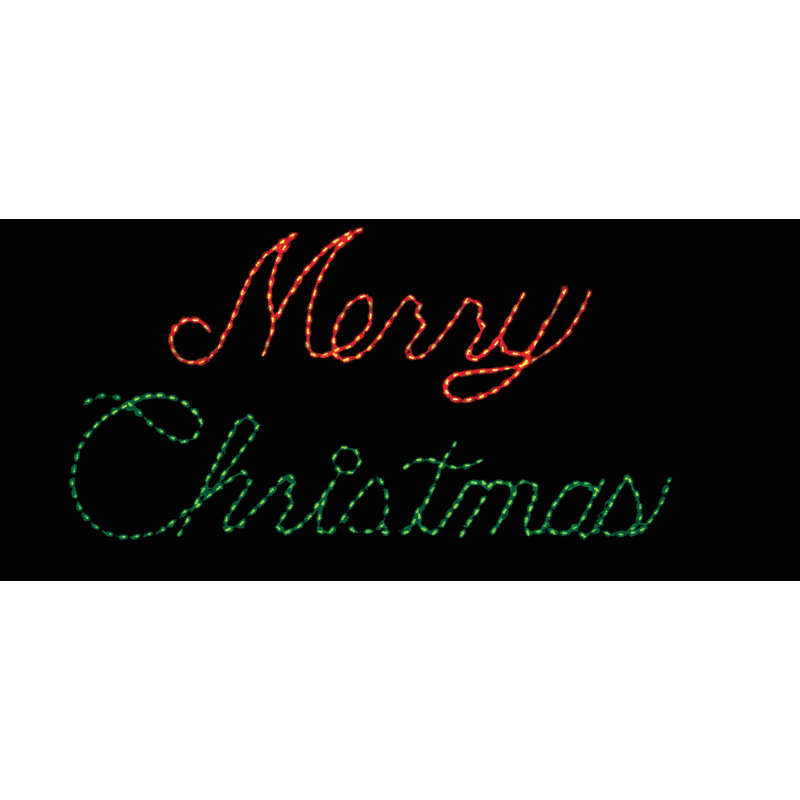 Joyeux noël à lumière del, Rouge / Vert