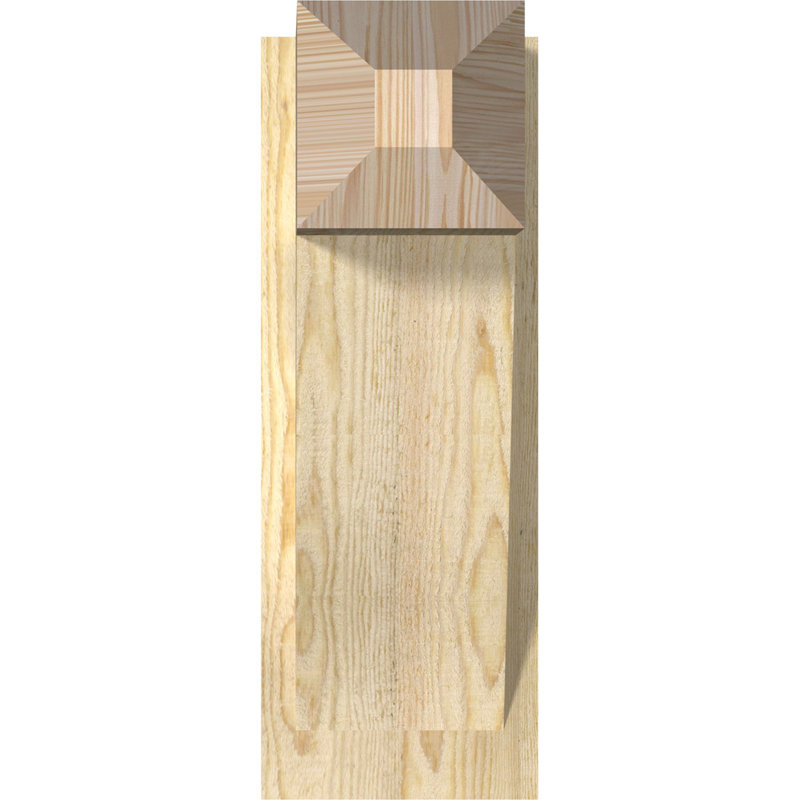 Artisan traditionnel en bois rustique, Sapin Douglas de 8 po (sciage brut), P 14 po x H 22 po