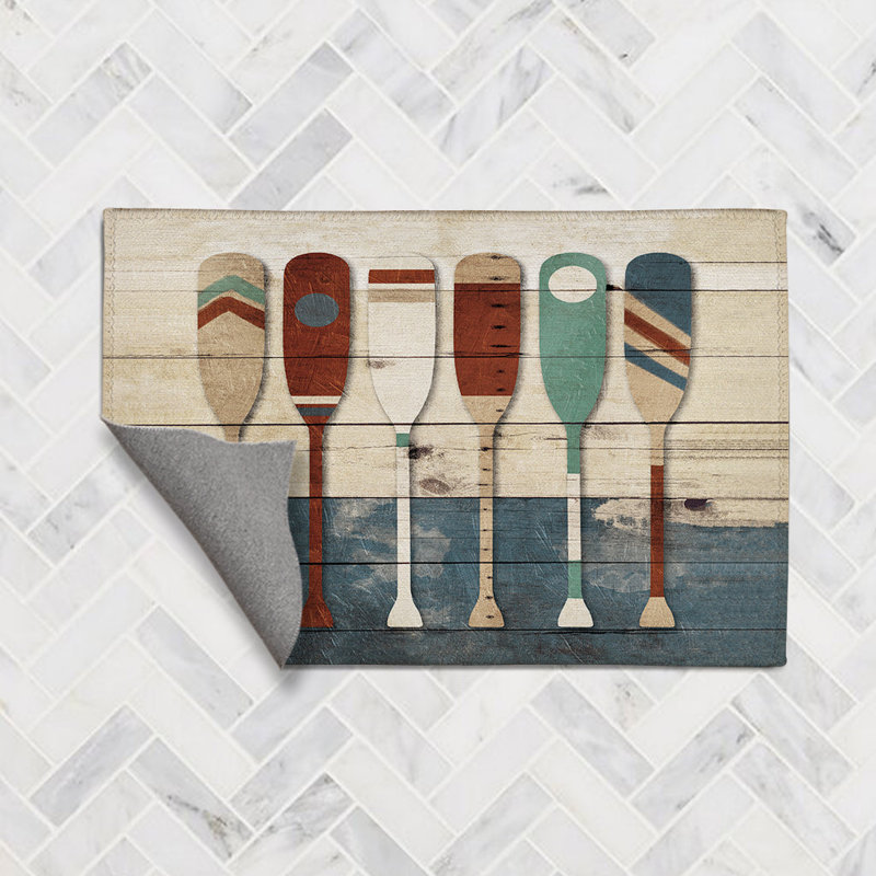 Playful Oars Chenille Indoor Rug, Rectangle 4' x 6'