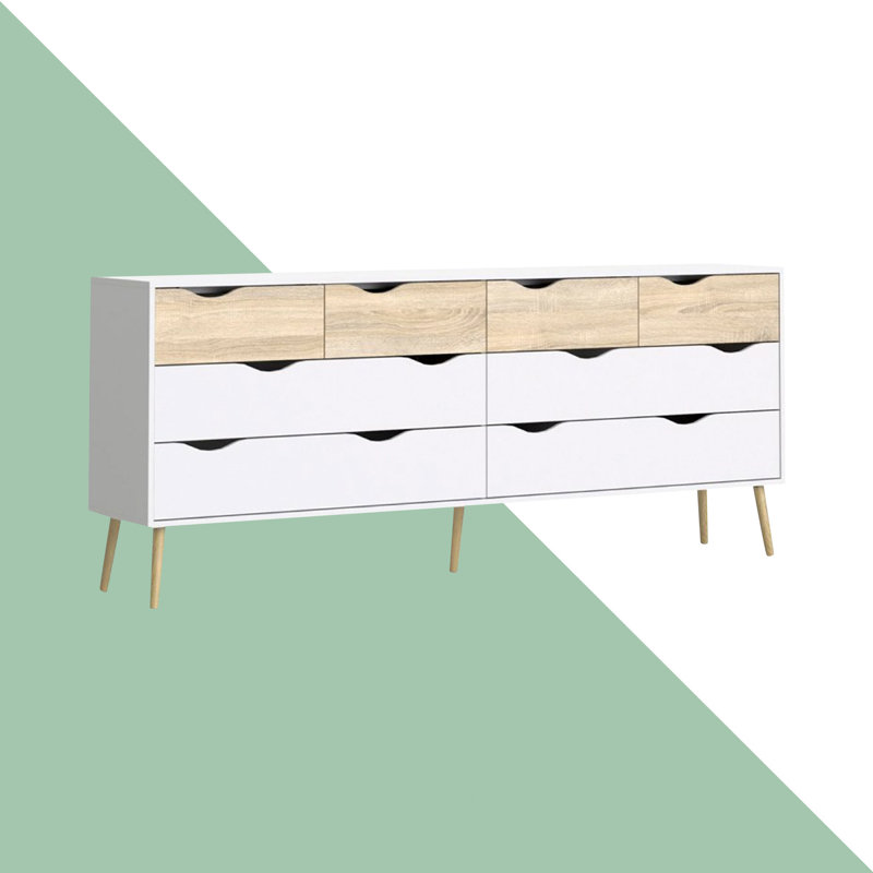 Myrasol Sideboard, White/Light yellow