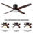 Arauz 52" Flush Mount Ceiling Fan with LED Lights-694504777