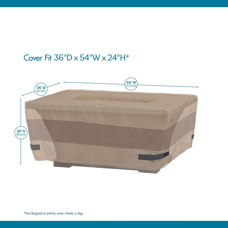 Housse pour foyer d'extérieur imperméable Steve Elegant, 24" H x 54" W x 36" D