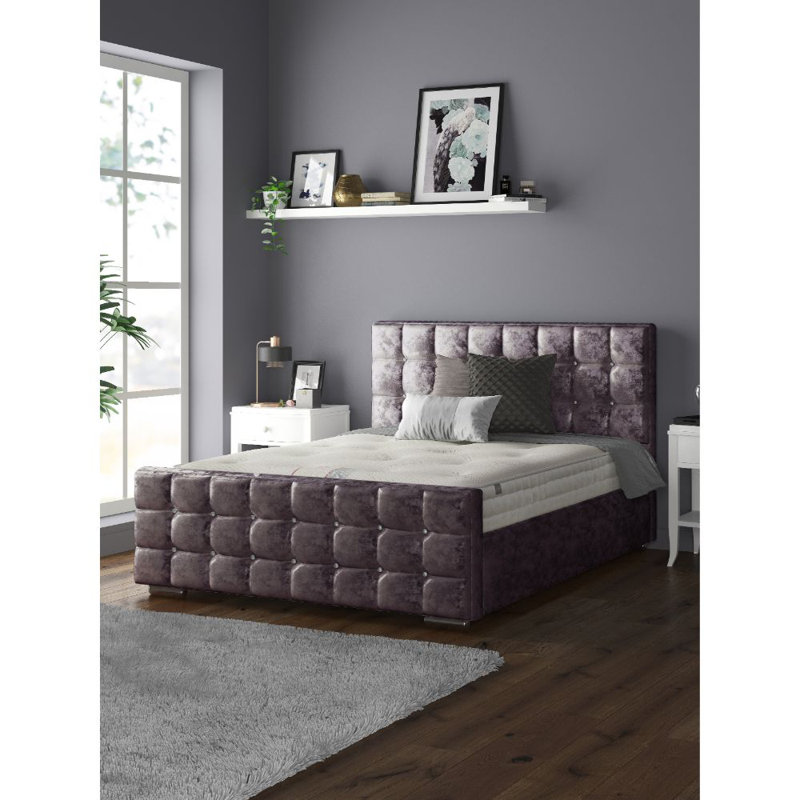 Owsley Upholstered Bed, Amethyst, Double (4'6)