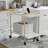 Ulery Martha Stewart Liam Mobile 2 Tier Home Office Printer Cart with Side Storage-89798302-89798306