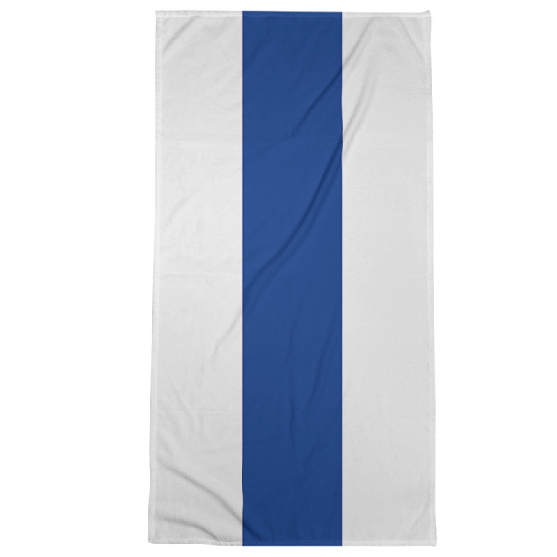 Bath Towel, Light Blue/Off-White