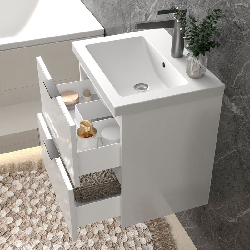 500mm Single Bathroom Vanity with Integrated Resin Basin