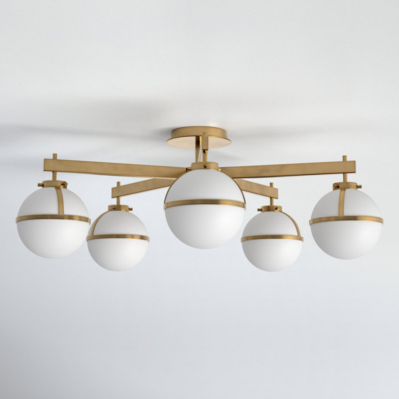 Arie Glass Semi Flush Mount