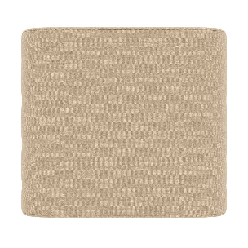 Sunbrella® Outdoor Ottoman Cushion, Antique Beige Sunbrella® Canvas, 4" H x 22" W x 20" D