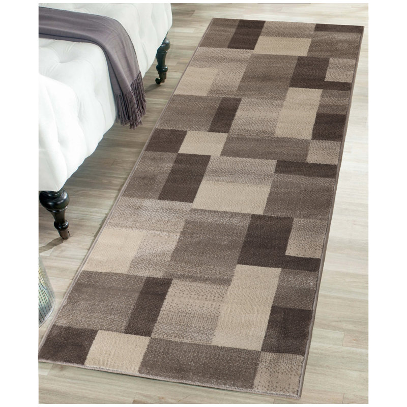 Tapis d'intérieur 100% polypropylène Benne avec envers en jute, Tapis de couloir 2 pi 7 po x 10 pi
