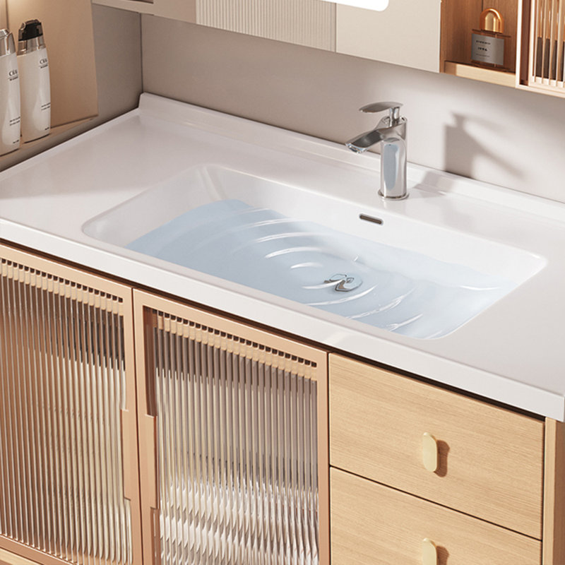 Japanese style simple bathroom cabinet
