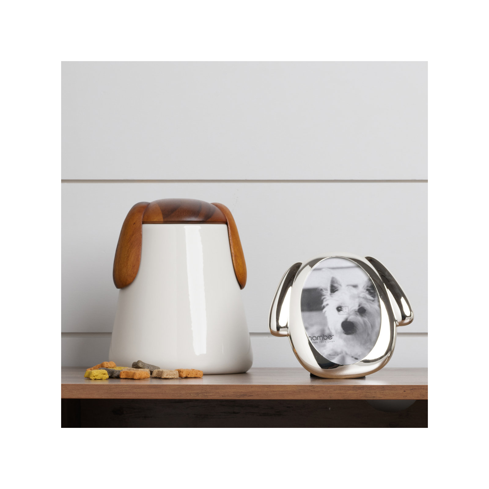 Pet Nambe Dog Treat Jar