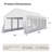 10' x 30' Heavy-Duty Party Tent, Waterproof Event Shelter with Removable Sidewalls-126556063