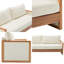 Canapé à trois places moderne de 77,8 po de largeur, revêtement en chenille douce avec accoudoirs en bois massif, canapé de canapé de style américain pour le salon, dossier rembourré et siège à ressorts ensachés-1073943388