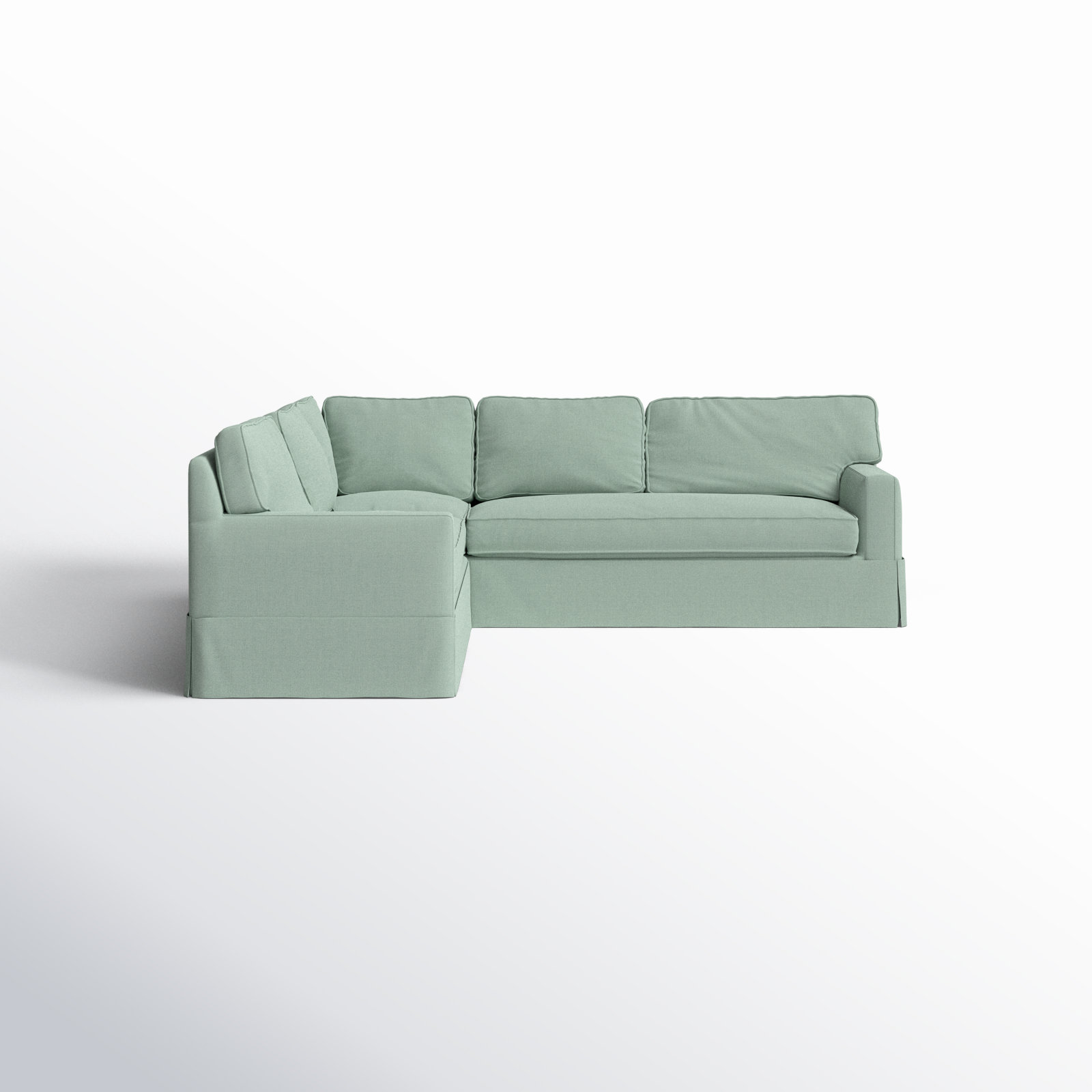 Taylor Slipcovered L-Sectional, Bayou Spray Canvas