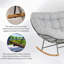 Chaise berçante d'extérieur en acier Gifty-593079666