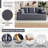 Boneless Modern Corduroy Loveseat Sofa, Compression Cloud Couch with 2 Pillows & 2 Cup Holders, No Assembly Couch in a Box for Small Space-1023267779-1019291158