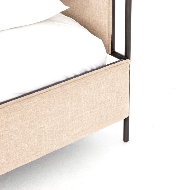 Leigh Upholstered Bed, Palm Ecru, Queen