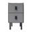 LED Smart Bedside Table Wireless Charging 2 Drawers