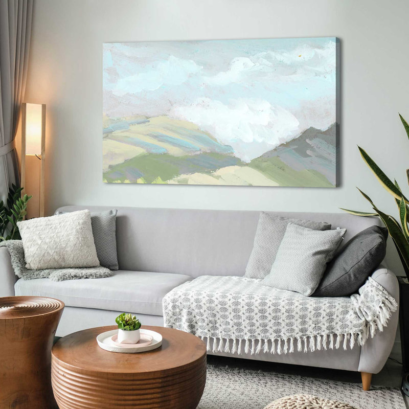 Hill View par Shel - Peinture, Toile tendue, H 36 po x l 60 po x P 1,5 po