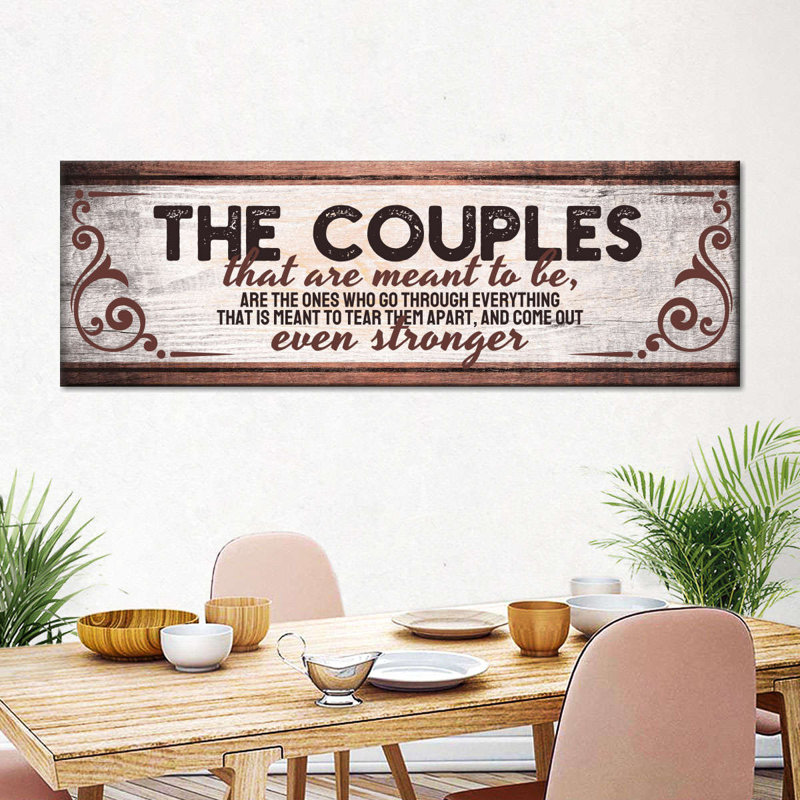 «Couples Quotes The Couples Quote», reproduction sur toile, H 8 po x l 24 po x P 1 po