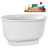 47" Streamline Soaking Acrylic Freestanding Bathtub, Bamboo Tray, Drain-103682533