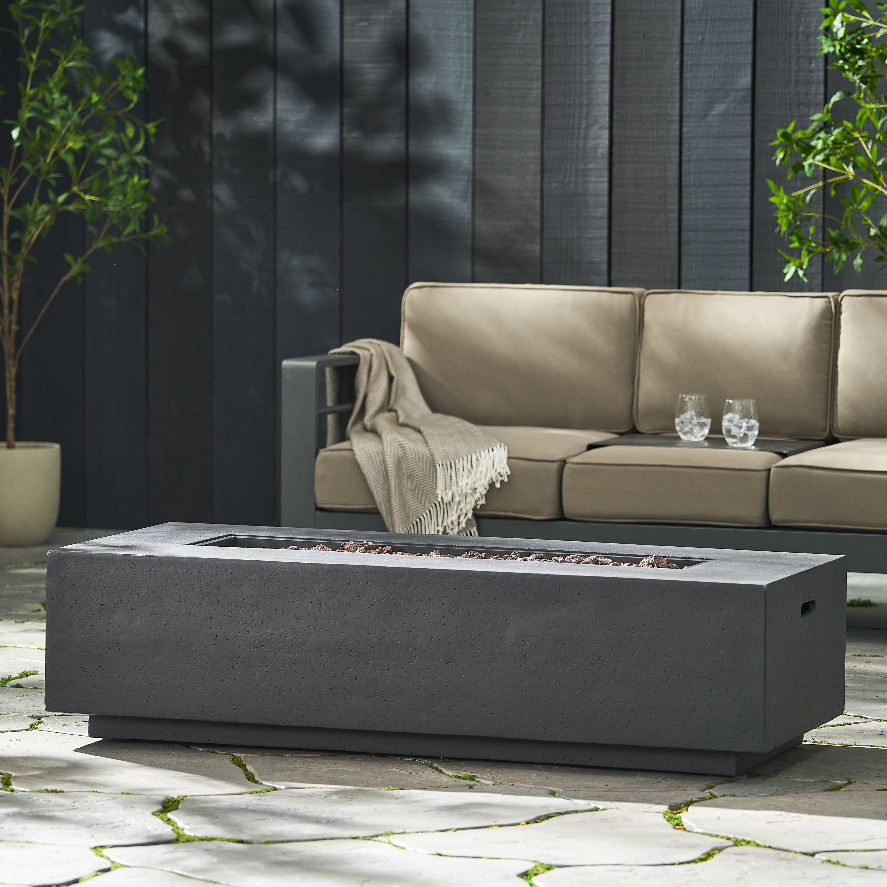 15+ Outdoor Natural Gas Fireplaces Trent Austin Design Oquendo 15" H Concrete Propane Outdoor Fireplace