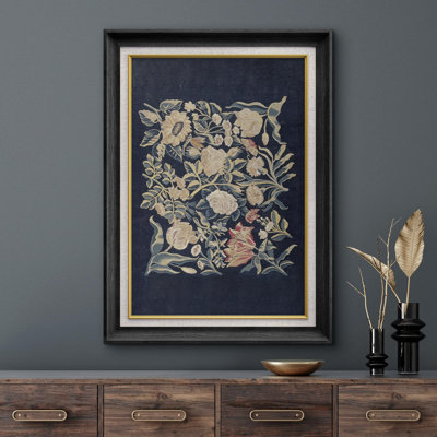 Rustic Floral " IDEA4WALL Premium Framed Wall Art Sunflower Floral Botanical Print Nature Wilderness Illustrations Fine Art Farmhouse Decorative Rustic Vintage Antique For Living Room, Bedroom, Office "
