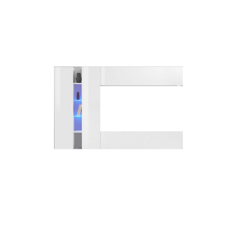 Carabeo Rectangle Accent Cabinet, Glossy White