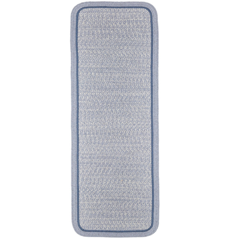 Tapis bleu de soleil à bandes Browdy, Tapis de couloir 2 pi x 8 pi