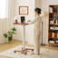 Table de bout brun + blanc rectangulaire en bois massif + métaux-1476283244