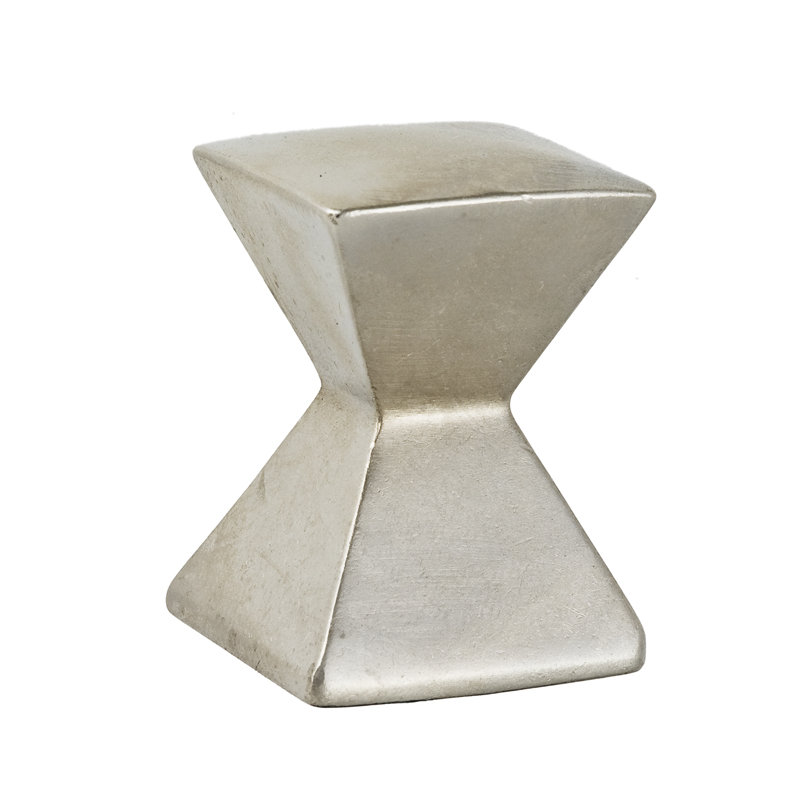 Forged 2 Square Knob, Satin Nickel, 1.125" H x 1.125" W x 1.5" D
