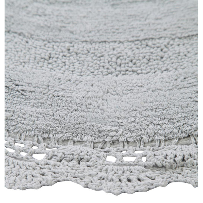 Tapis pour salle de bain Wingert, l 36 po x L 36 po, Argent